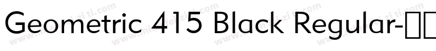 Geometric 415 Black Regular字体转换